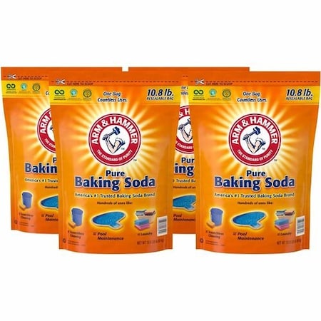 Church & Dwight Co. Baking Soda, Arm&Hammer, Resealable, 10.8 lb, WE, 4PK CDC3320000341